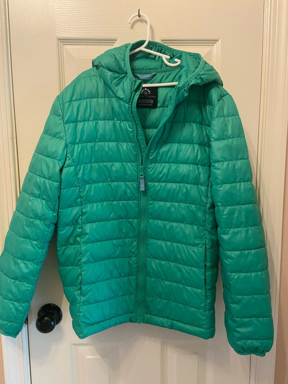 Primary®️Kids Hooded Puffer Jacket - Color:Green Bean